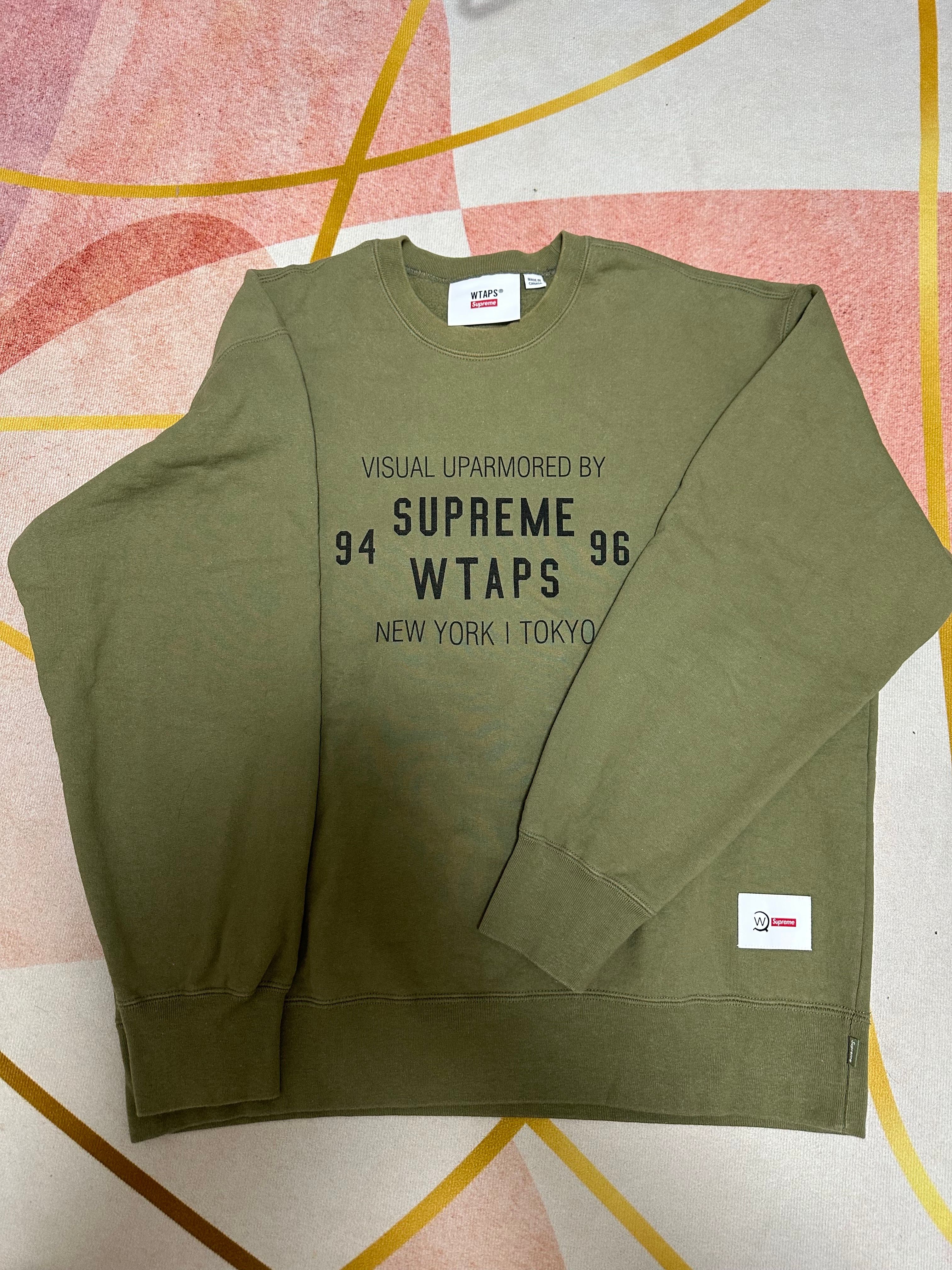 Supreme / WTAPS Crewneck "Light Olive"