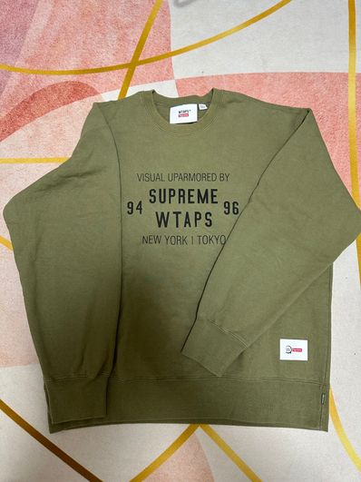 Supreme / WTAPS Crewneck "Light Olive"
