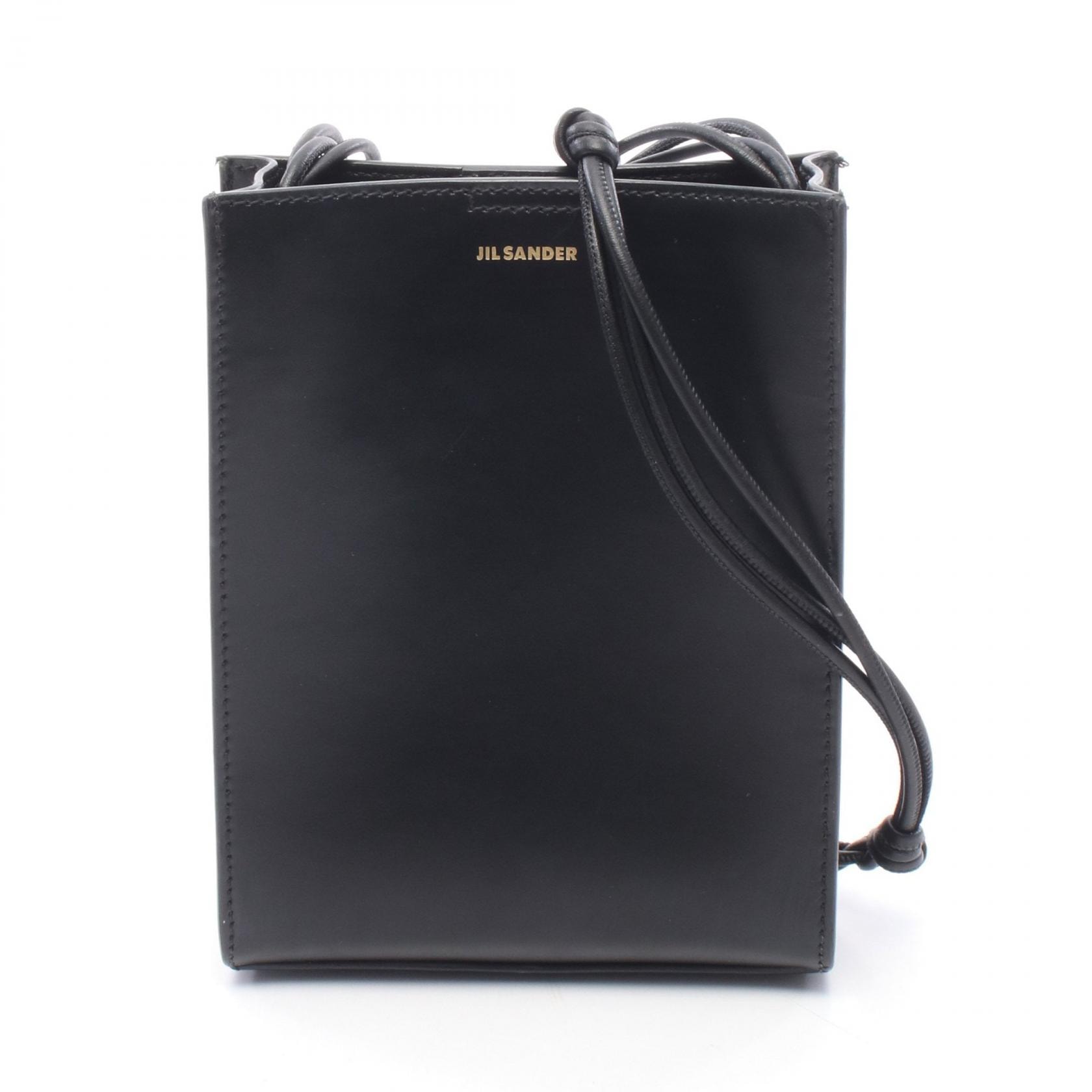ジルサンダー JIL SANDER TANGLE SMALL タングル スモール ショルダーバッグ バッグ レザー レディース ブラック系 【中古】