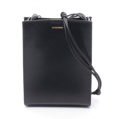 ジルサンダー JIL SANDER TANGLE SMALL タングル スモール ショルダーバッグ バッグ レザー レディース ブラック系 【中古】