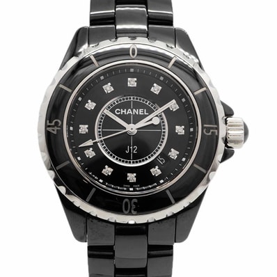 ★最終価格★SALE【6wdb0103】シャネル J12 H1625 黒文字盤【中古】腕時計 レディース