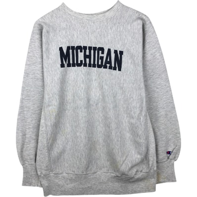 古着 90年代 チャンピオン Champion REVERSE WEAVE リバースウィーブ 刺繍タグ ミシガン大学 カレッジスウェットシャツ トレーナー USA製 メンズXL相当 ヴィンテージ/eaa643284