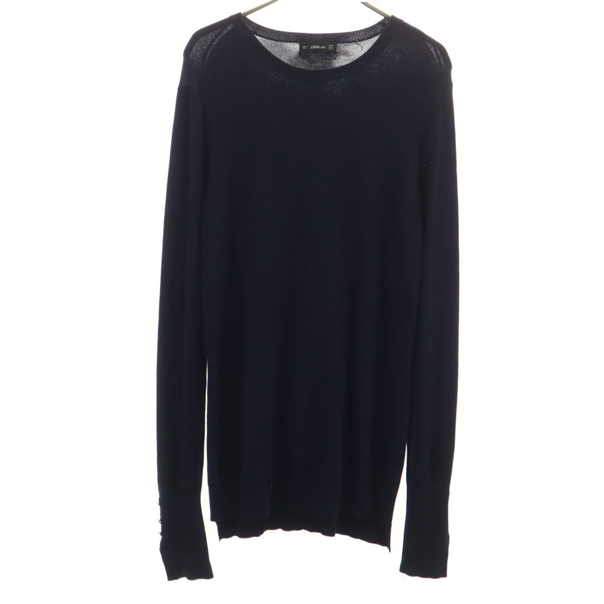 ZARA KNIT ザラ ニット 長袖 チュニック丈 セーター M ブラック ニット