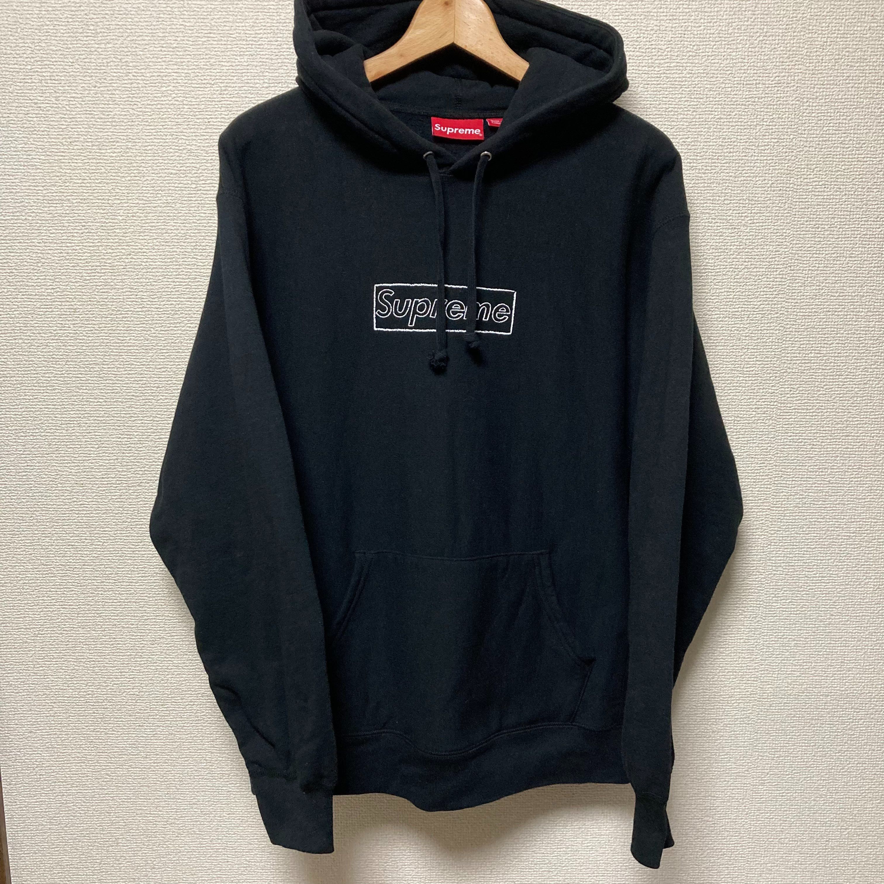 Supreme KAWS Chalk Logo Hooded Sweatshirt "Black"(2021)