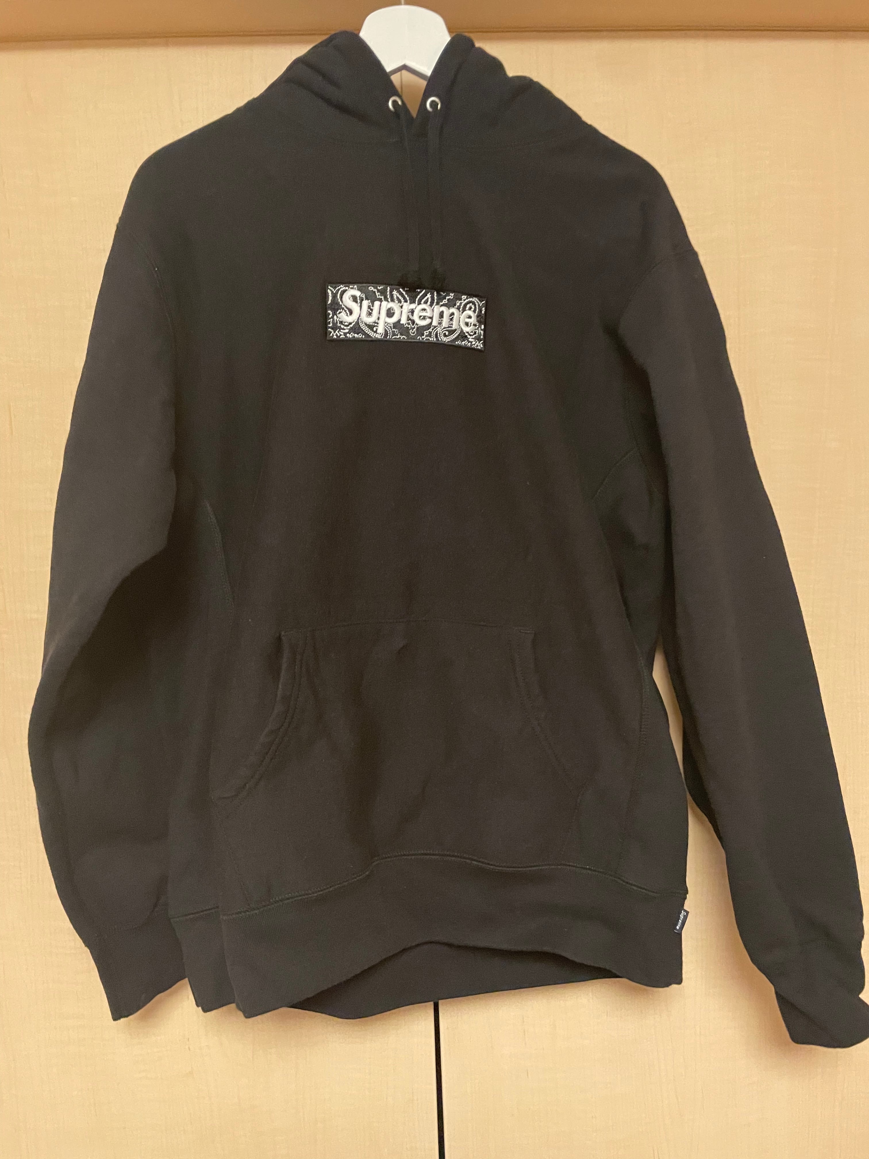 Supreme Bandana Box Logo Hooded Sweatshirt "Black"
