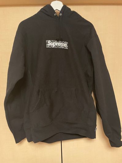 Supreme Bandana Box Logo Hooded Sweatshirt "Black"