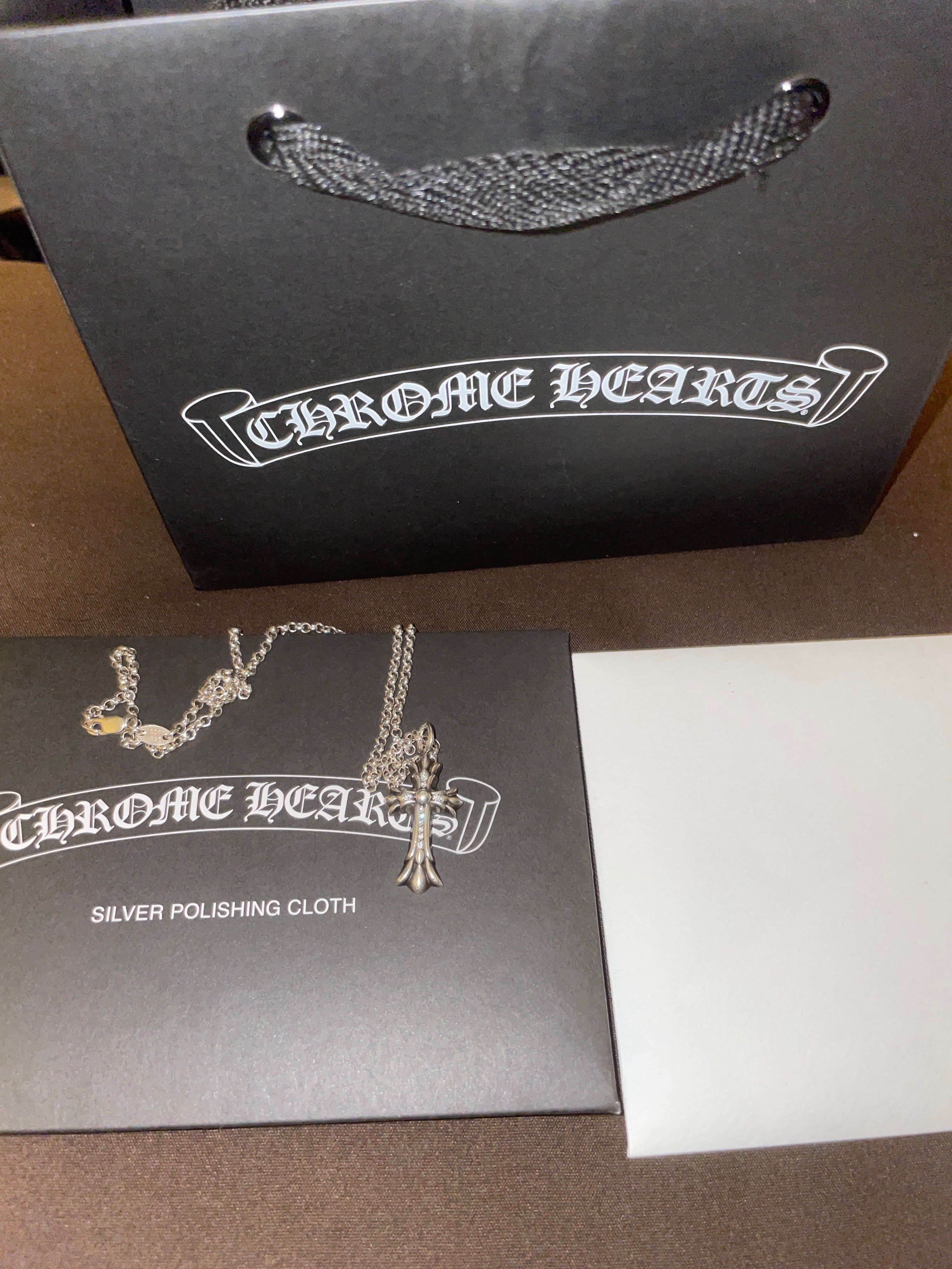 Chrome Hearts Double CH Cross Charm "Silver"