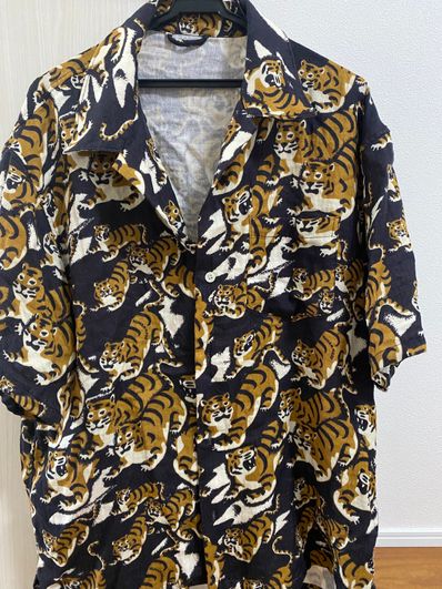 HUMAN MADE TIGER GAUZE ALOHA SHIRT "Navy"