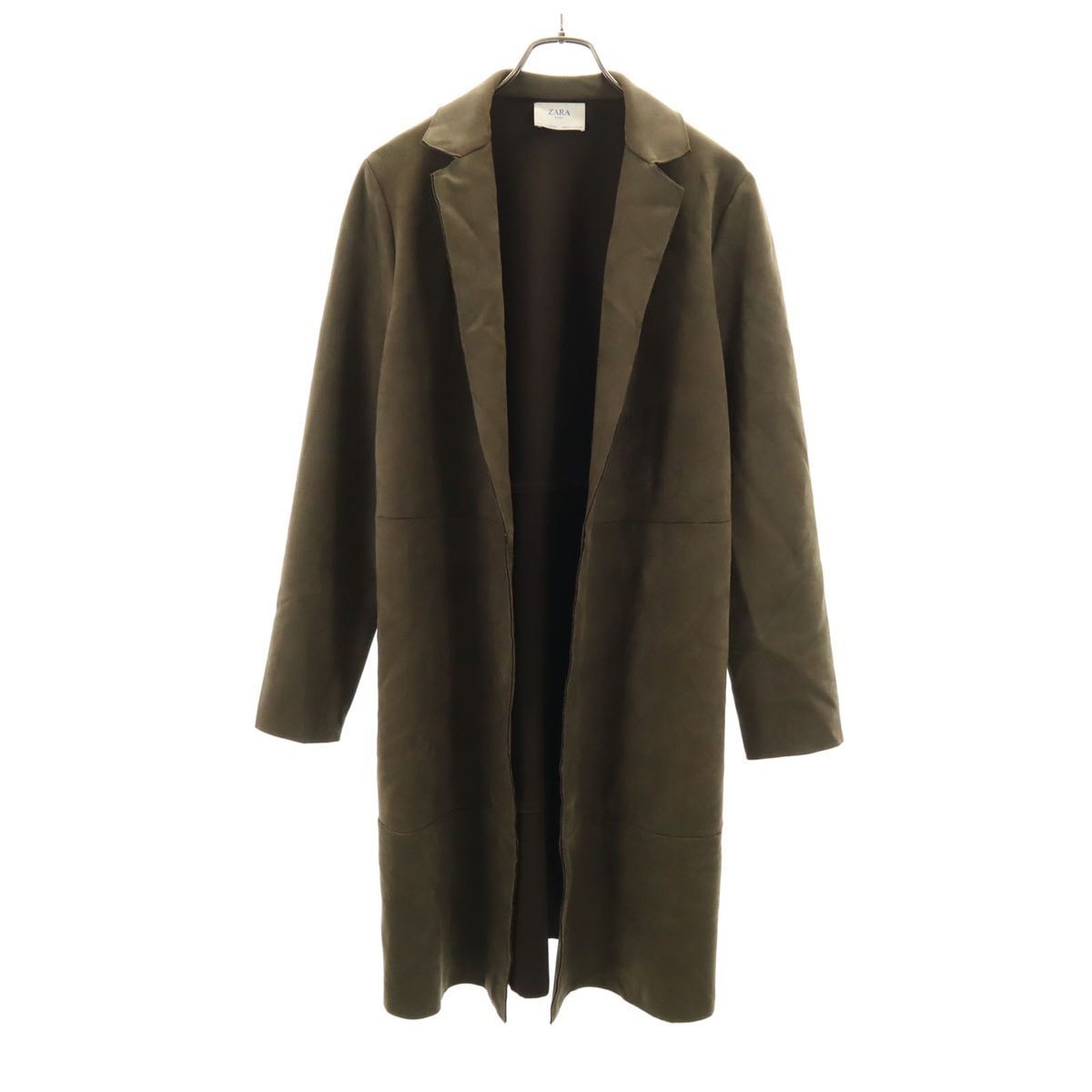 ZARA BASIC ザラベーシック スエード コート M カーキ