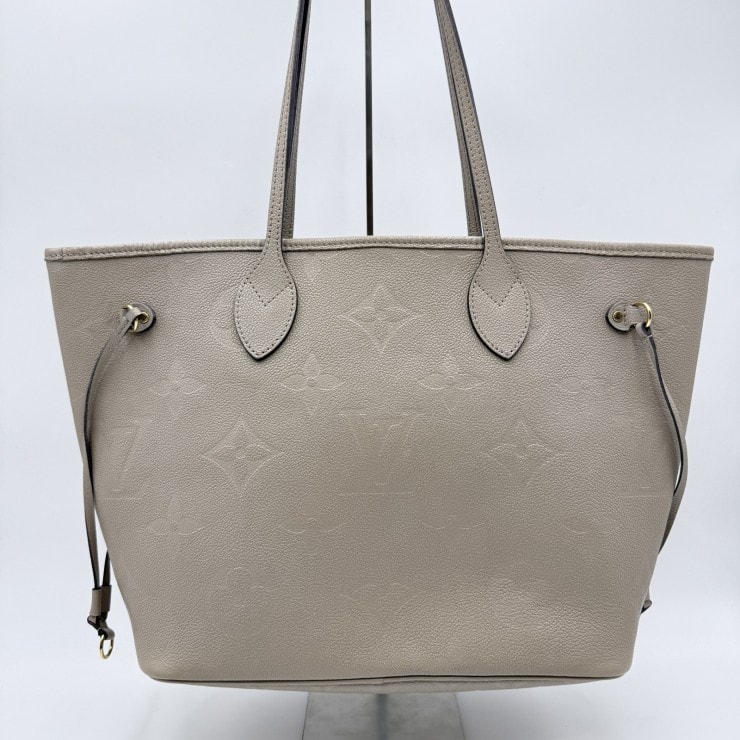 LOUIS VUITTON(ルイ・ヴィトン)ネヴァーフル MM トートバッグ モノグラム・アンプラント グレージュ RFID反応確認済