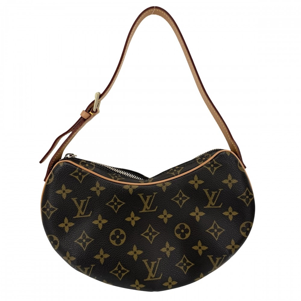 LOUIS VUITTON ルイヴィトン ショルダーバッグ ポシェットクロワッサン 肩掛け M51510 モノグラムキャンバス    ブラウン 茶 ゴールド金具 レディース【中古品】