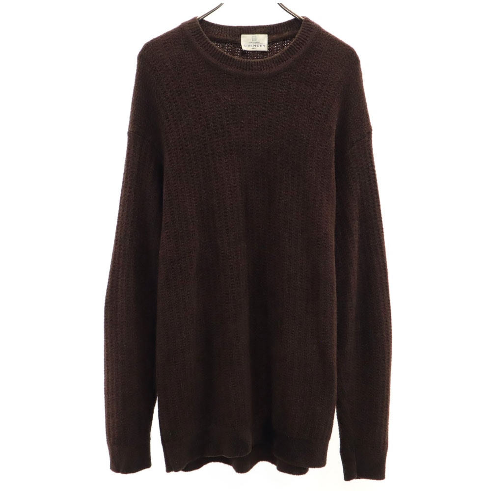 GIVENCHY ジバンシィ 90s イタリア製 ウールブレンド オールド 長袖 セーター L ブラウン GENTLEMAN ニット