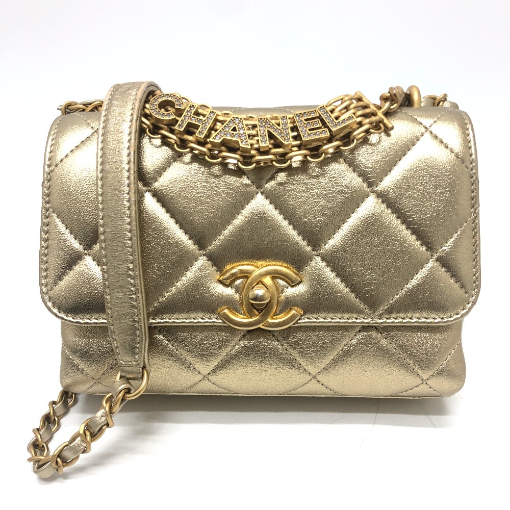 シャネル CHANEL マトラッセ ココマークラインストーン AS3240 マトラッセ チェーン カバン 斜め掛けバッグ バッグ マトラッセ 2WAYバッグ ハンドバッグ ショルダーバッグ ラムスキン ゴールド