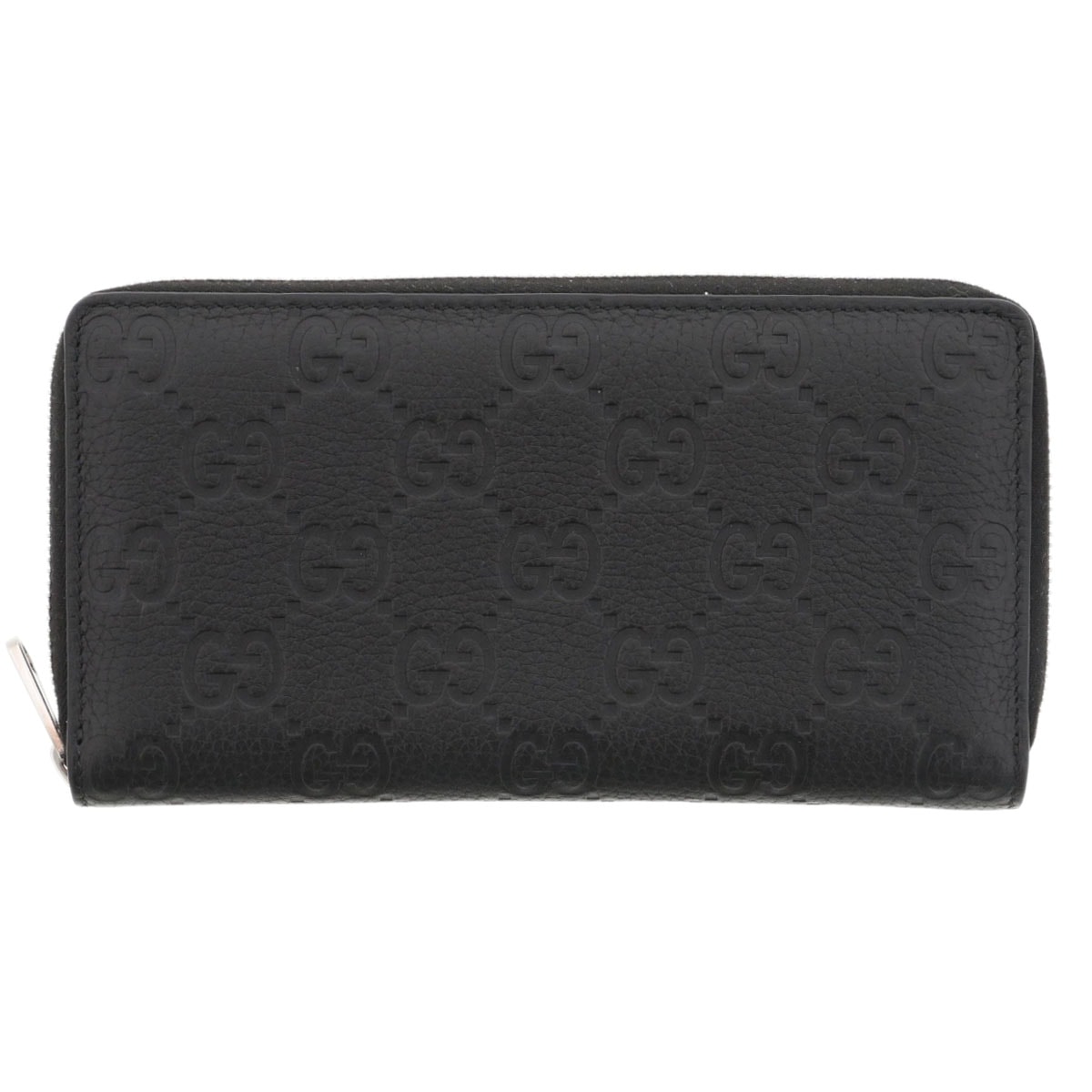 【再値下げ】 GUCCI グッチ ジップアラウンド ウォレット グッチ インプリント GGエンボス 長財布 835003 レザー ブラック  ユニセックス【中古】