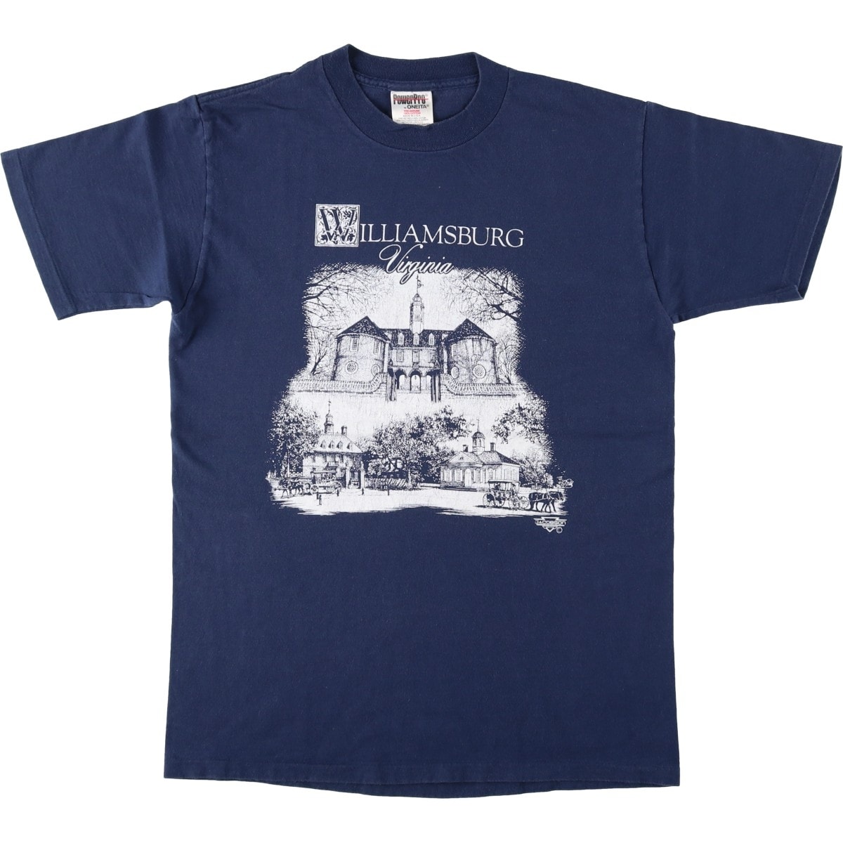 古着 90年代 オニータ ONEITA Colonial Williamsburg プリントTシャツ USA製 メンズM相当 ヴィンテージ/eaa626641