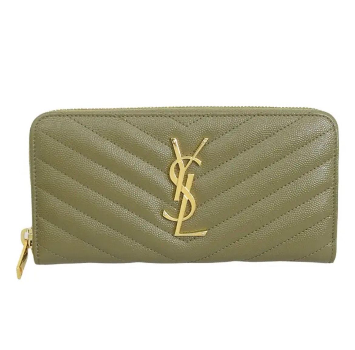 【期間限定値下げ】新品未使用 サンローラン フルジップウォレット(オリーブ)