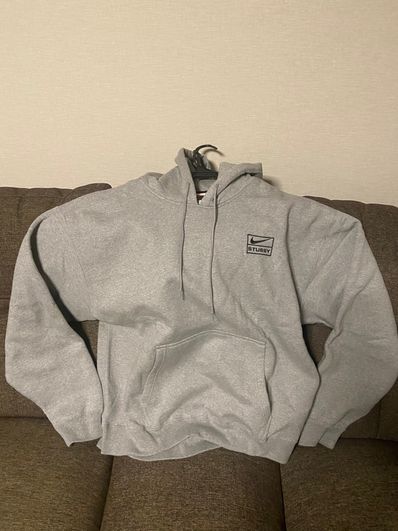 Stussy × Nike NRG Washed Hoodie (US Size) "Grey" DJ9488-063
