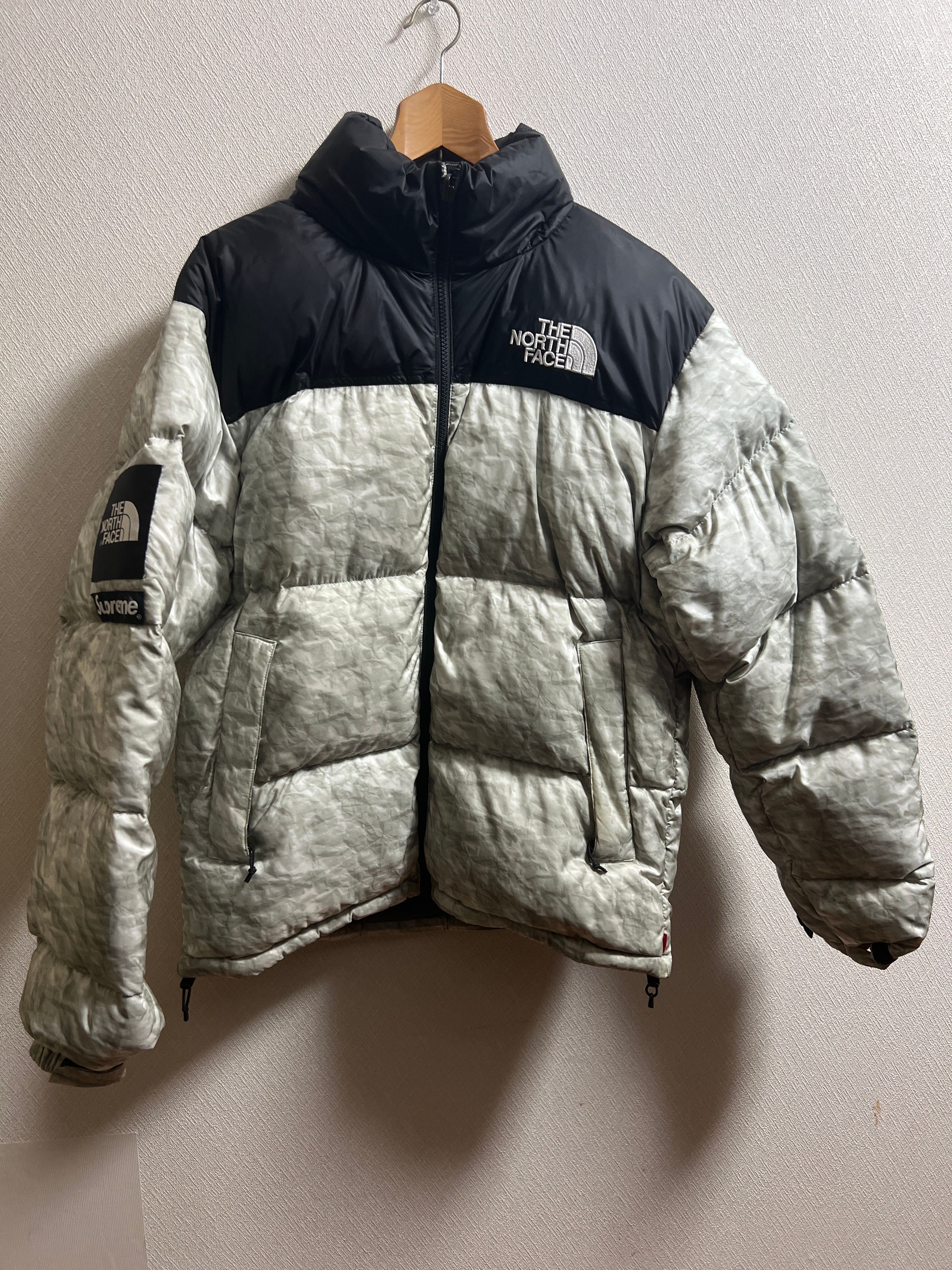 Supreme x The North Face Nuptse Jacket "White Paper Print"
