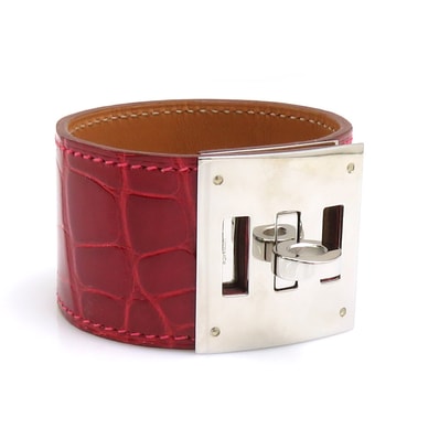 エルメス HERMES ブレスレット ケリードッグ アリゲーター ブレイズ レディース【中古】 55973a