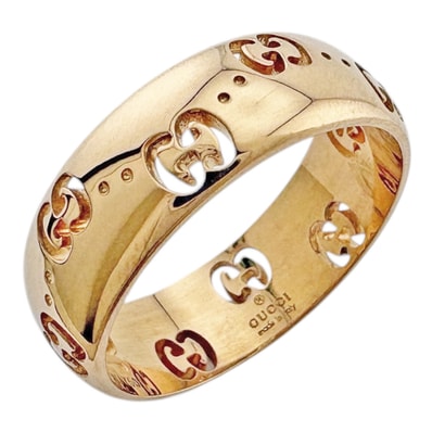 グッチ アイコン リング 指輪 12.5号 18金 K18ピンクゴールド レディース GUCCI 中古