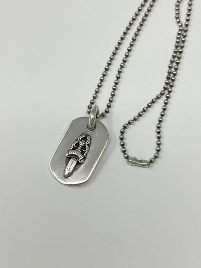 Chrome Hearts Dog Tag S Lazed Dagger "Silver"