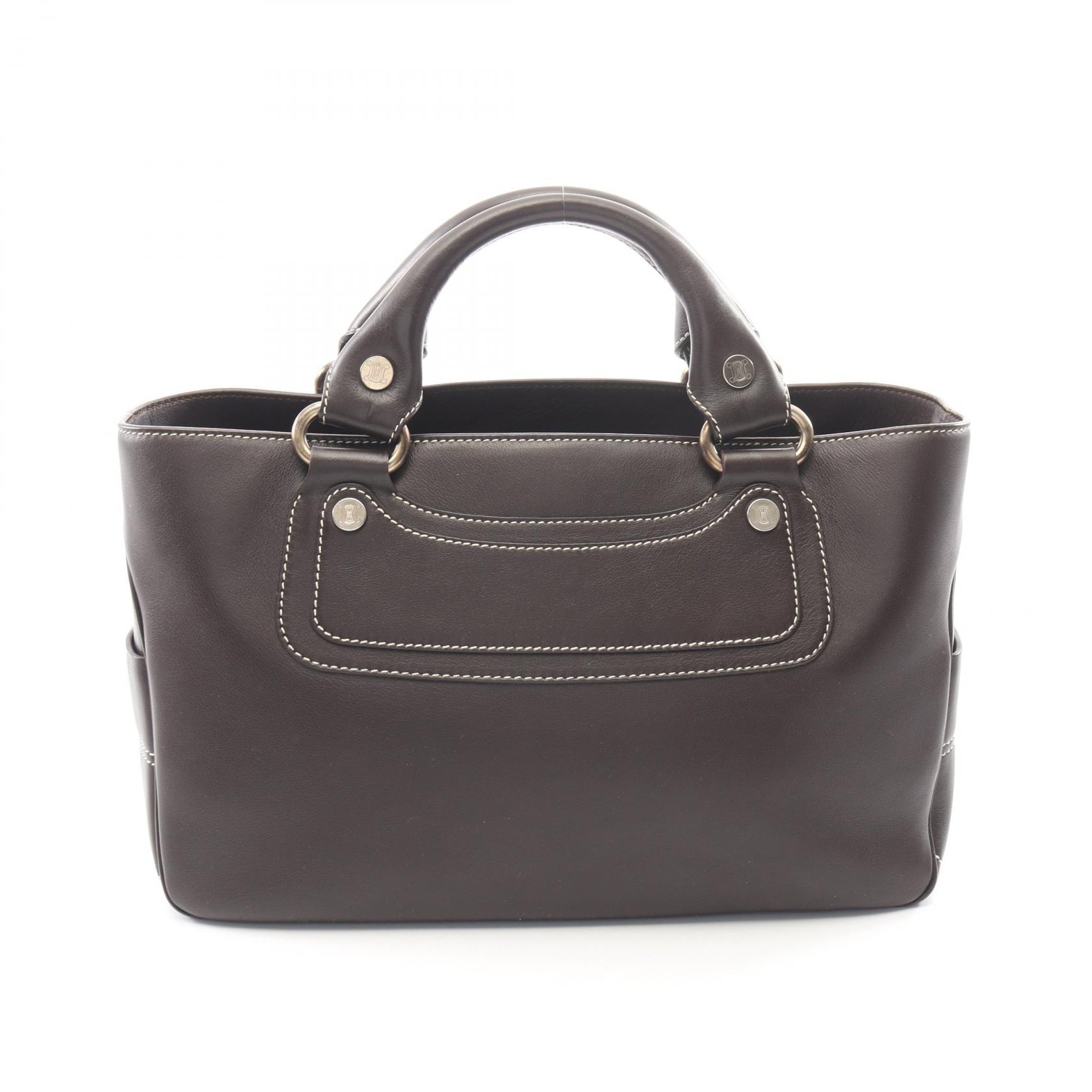 セリーヌ CELINE ブギーバッグ ハンドバッグ バッグ レザー レディース ブラウン系 【中古】