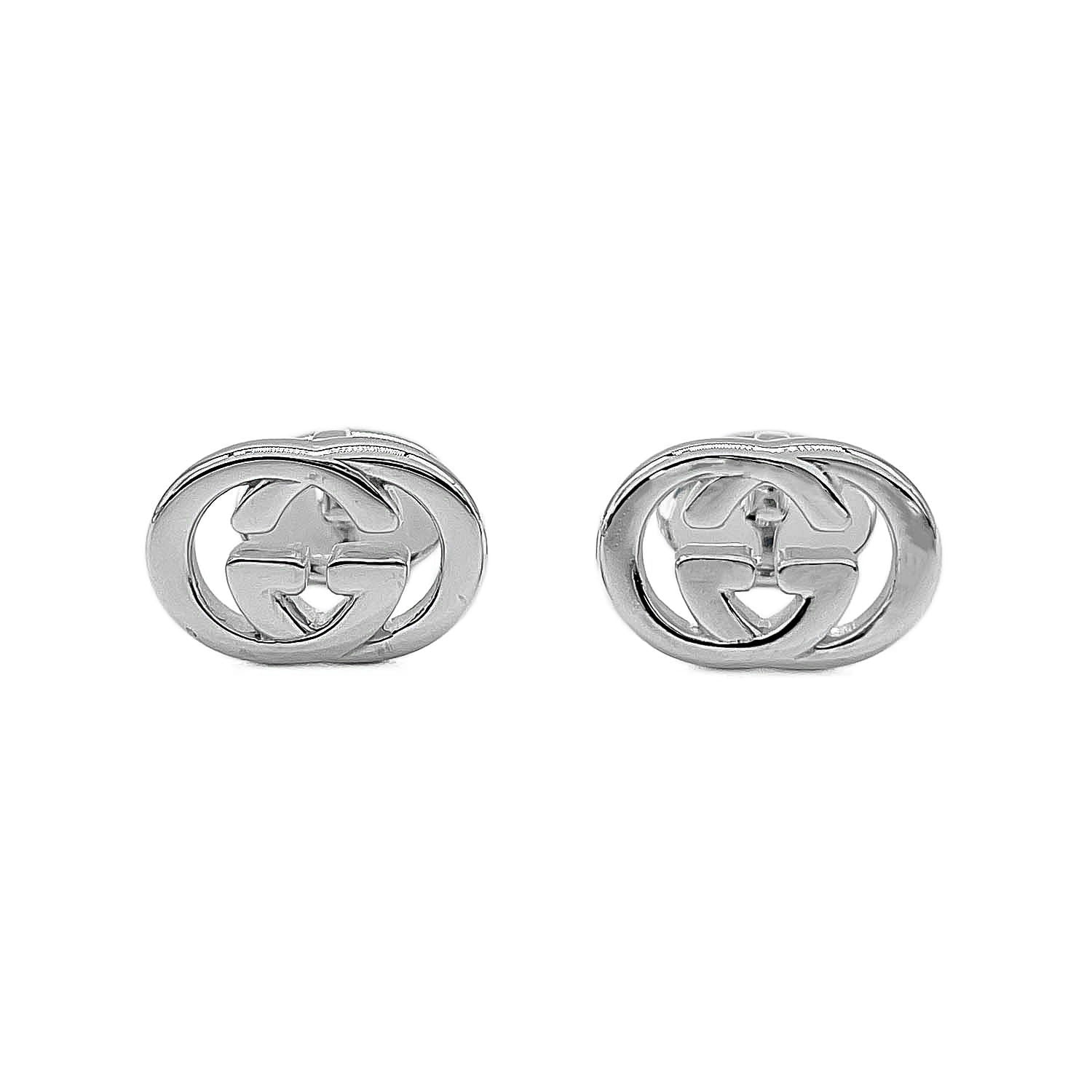 GUCCI グッチ インターロッキング カフス
 ボタン ロゴマーク SV925 シルバー 新品仕上済 メンズ
 【中古】