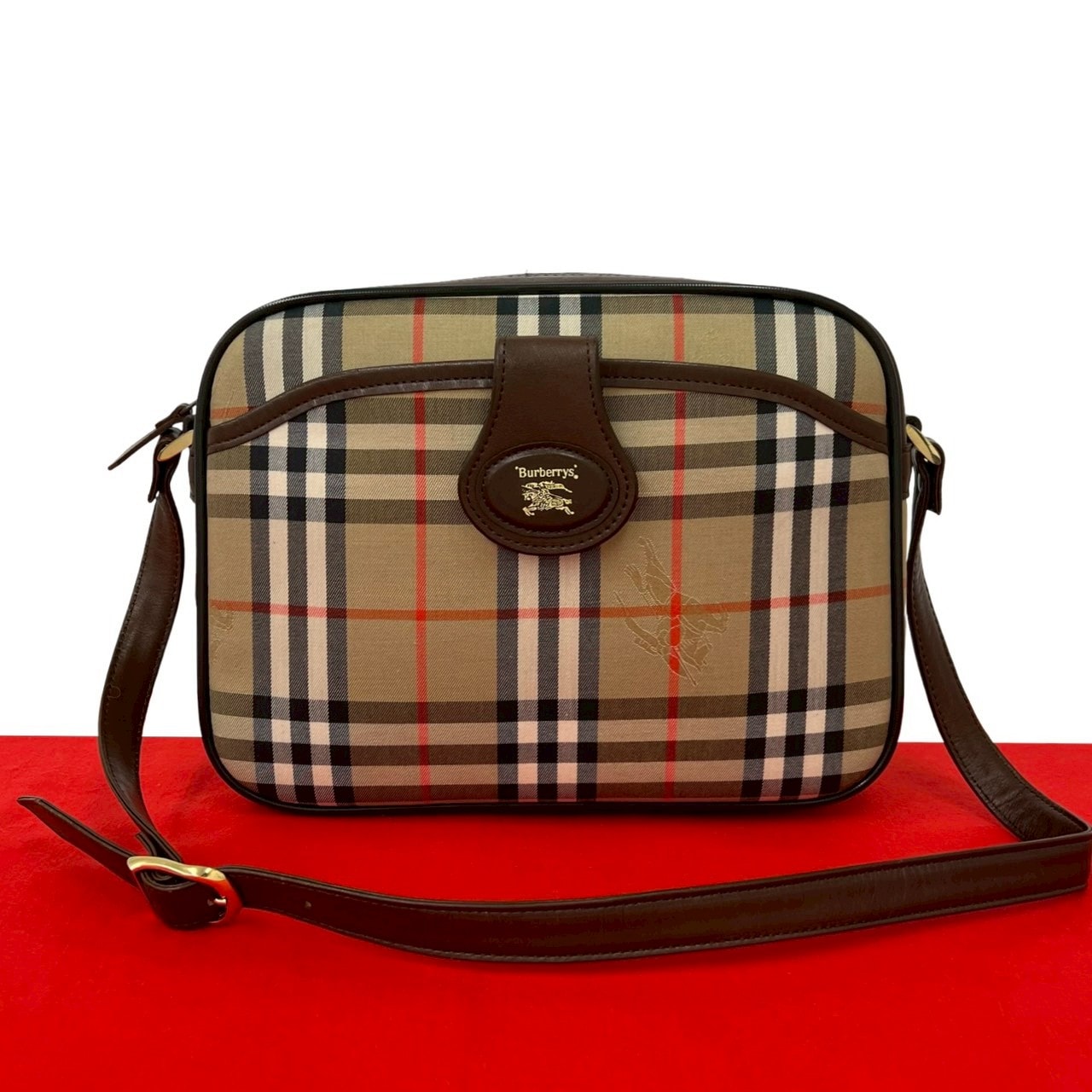 B (目立った傷や汚れなし)】BURBERRY バーバリー ノバチェック 柄