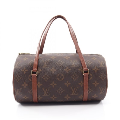 ルイ・ヴィトン LOUIS VUITTON パピヨン26 旧型 ハンドバッグ バッグ PVCコーティングキャンバス レザー モノグラム レディース ブラウン系 M51366 【中古】