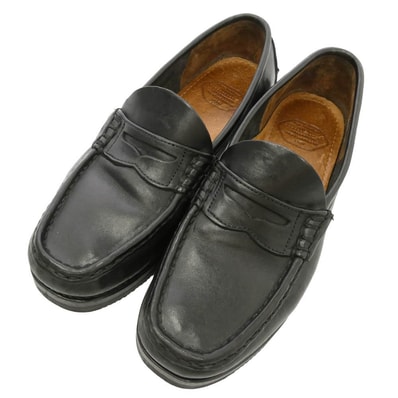 VISVIM ビズビム 26AW 0126202002006 FABRO-FOLK レザー ローファー シューズ ブラック系 M8.5【美品】【中古】