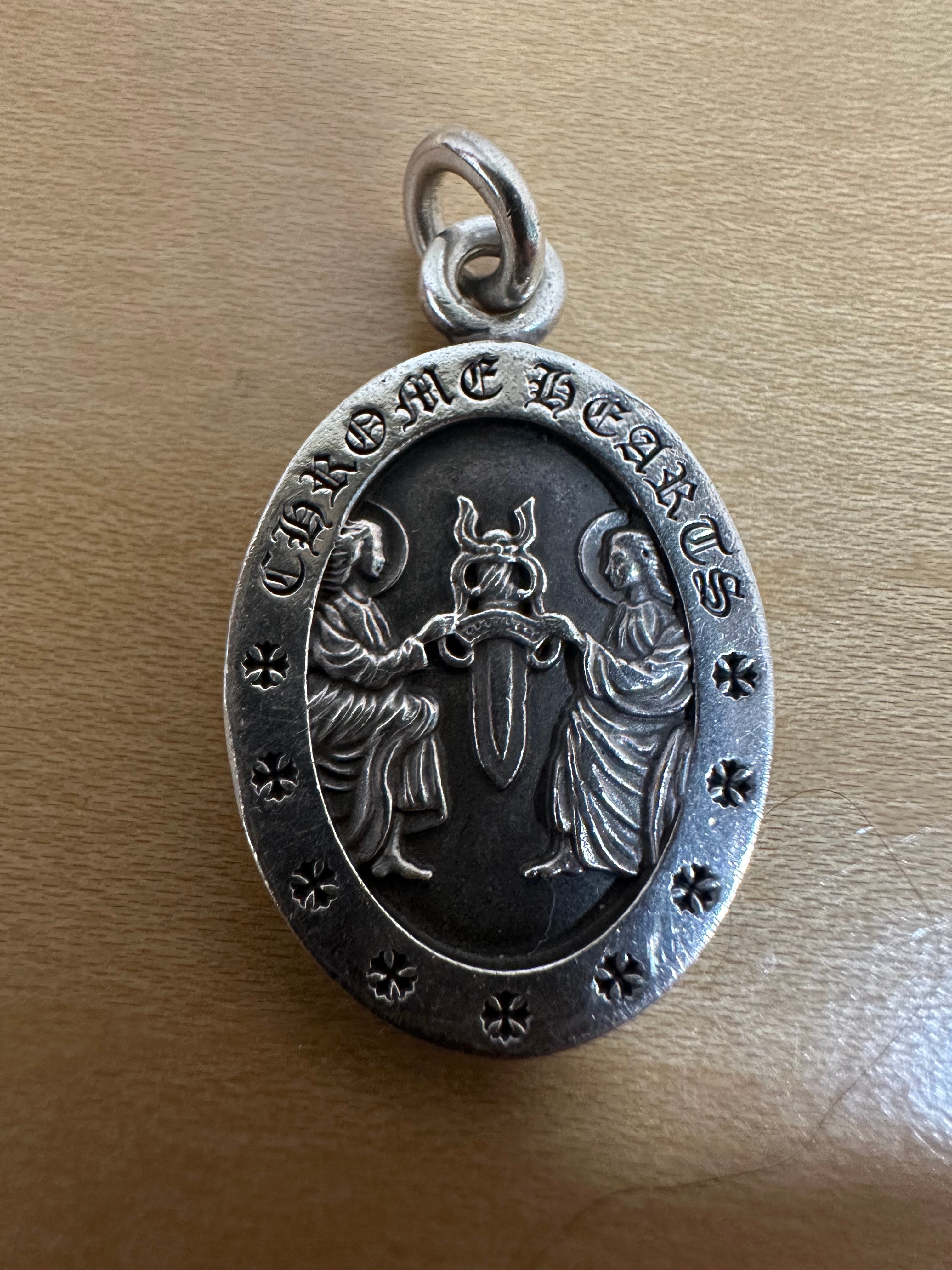 Chrome Hearts Oval Angel Medal Charm "Silver"