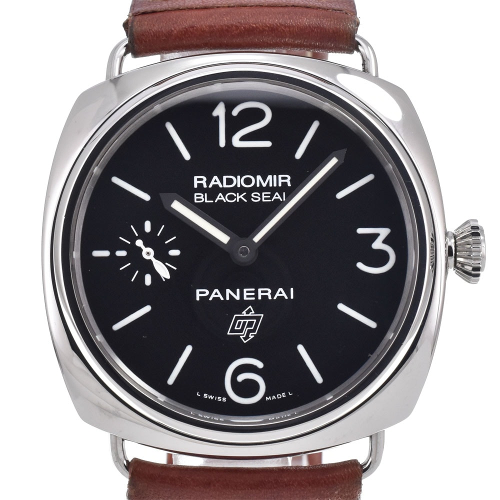 パネライ PANERAI PAM00380 ラジオミール ブラックシール スモールセコンド ブラック 手巻き メンズ 美品 保証書付き 腕時計 N#151158