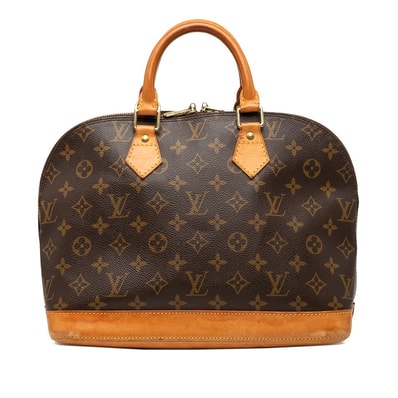 ルイ ヴィトン モノグラム アルマPM 旧型 ハンドバッグ ショルダーバッグ2WAY M51130 ブラウン PVC レザー レディース LOUIS VUITTON 【中古】