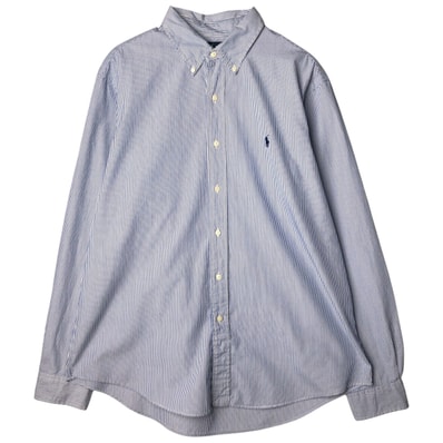 古着 ラルフローレン Ralph Lauren CUSTOM FIT 長袖 ボタンダウンストライプシャツ メンズXL相当/eaa649277
