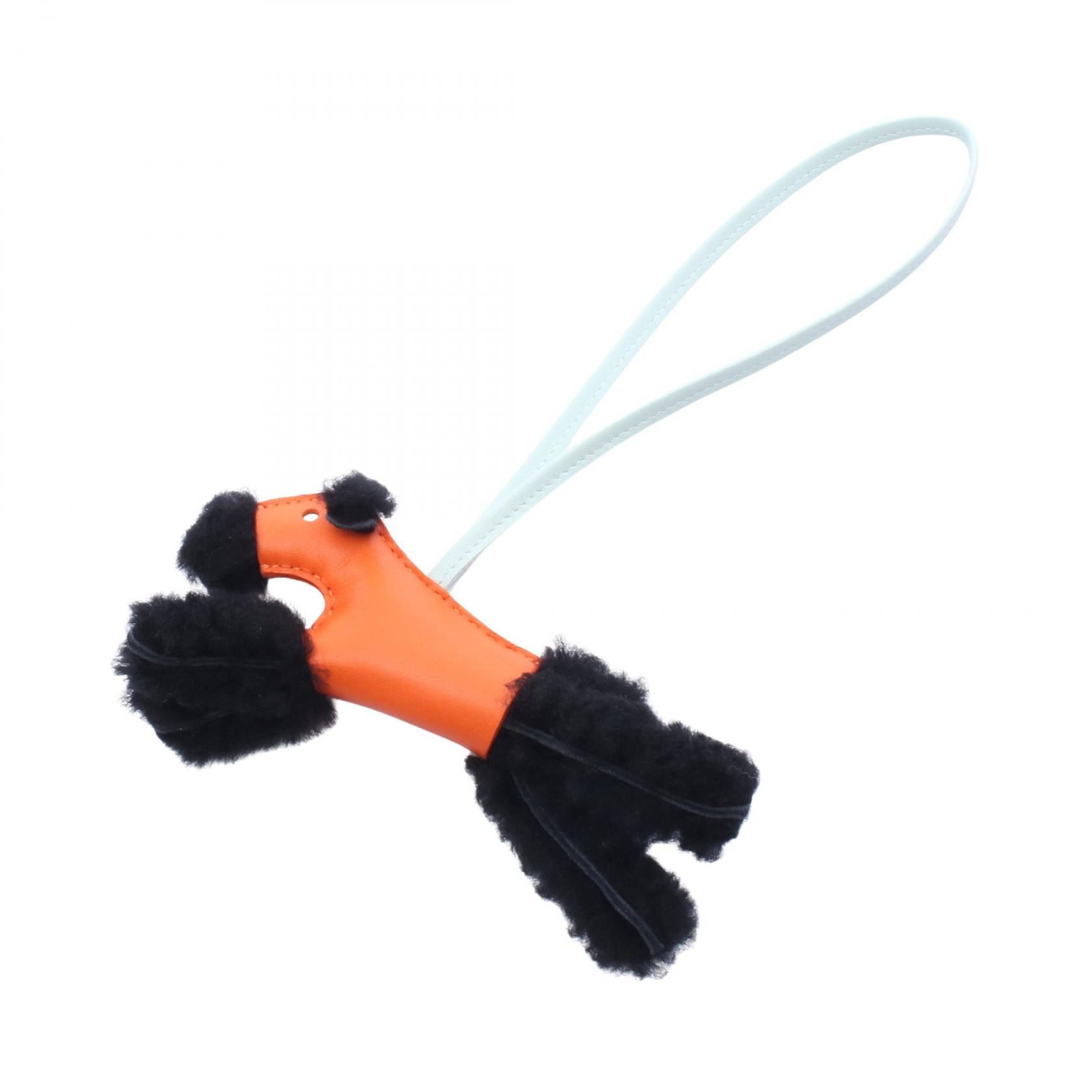 エルメス HERMES バディチャーム フー ヴェールペパーミント チャーム アクセサリー ムートン レザー アニョーミロ フー K刻印(2025年製造) レディース オレンジ系 / グリーン系 / ブラック系 【中古】