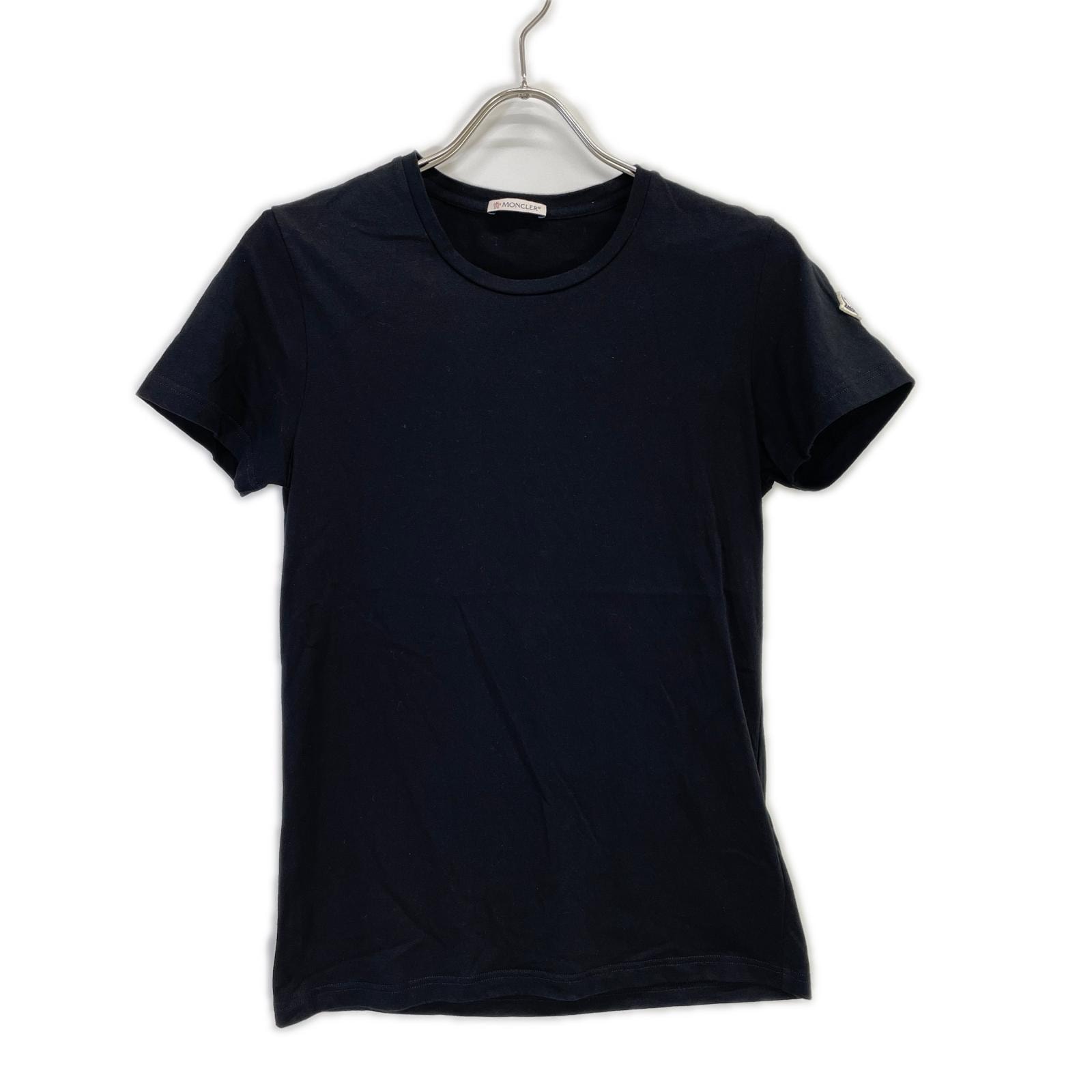 モンクレール 22年 MAGLIA MANICHE CORTE ブラックTシャツ XS