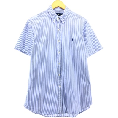 古着 ラルフローレン Ralph Lauren 半袖 ボタンダウン ストライプシャツ メンズL相当/eaa554333