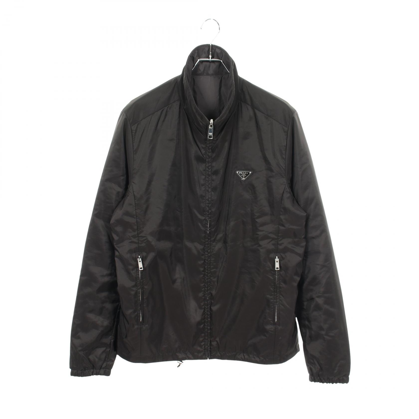 プラダ PRADA Re-Nlyon 中綿入り リバーシブル 衣料品 アウター ナイロン メンズ ブラック系 SGB223 【中古】