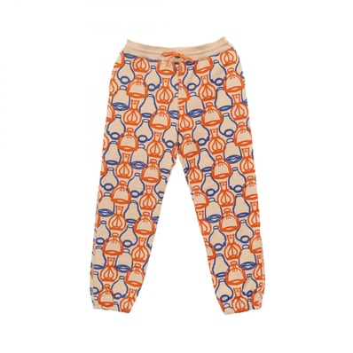 エルメス HERMES Fantaisie d’Etriers パンツ 衣料品 ボトムス コットン ベージュ レディース ベージュ系 / オレンジ系 / ブルー系 3E4400DI 【中古】