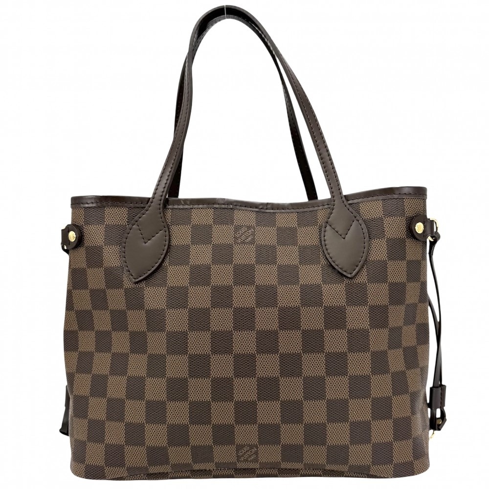 LOUIS VUITTON ルイヴィトン トートバッグ 肩掛け ダミエ ネヴァーフルPM ハンドバッグ 通勤 通学 N51109 ブラウン 茶 ゴールド金具 レディース【中古品】