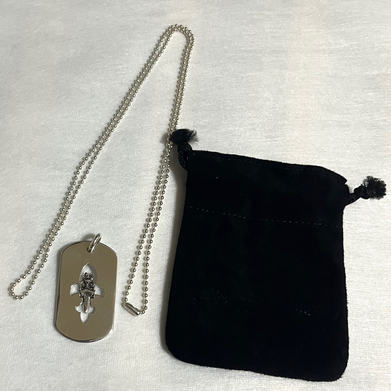 Chrome Hearts Dog Tag Fleur Dagger "Silver"