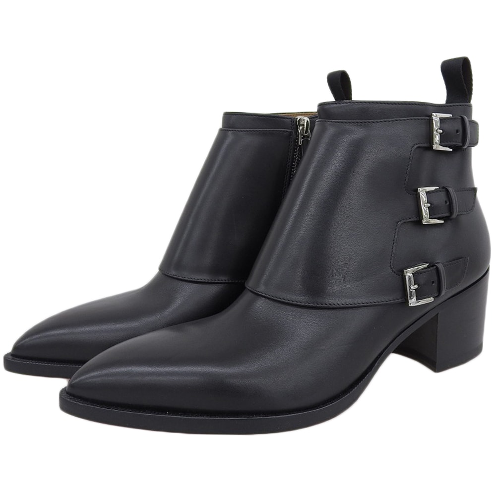 クリスチャンルブタン　レザー ハイヒール ショート ブーツ ブラック 35 クリスチャンルブタン レザー ハイヒール ショート ブーツ ブラック 35