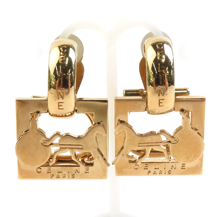 セリーヌ CELINE イヤリング メタル ゴールド レディース【中古】 56404g