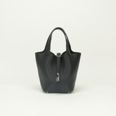 エルメス HERMES ピコタンロックPM 18 バッグ トートバッグ トリヨンクレマンス ノワール Noir ブラック Black 黒 シルバー金具 ハンドバッグ