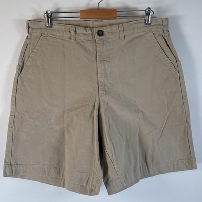 古着 パタゴニア patagonia ショートパンツ ハーフパンツ 短パン 半ズボン ワンポイントロゴ ポケット w36 ベージュ系 メンズ