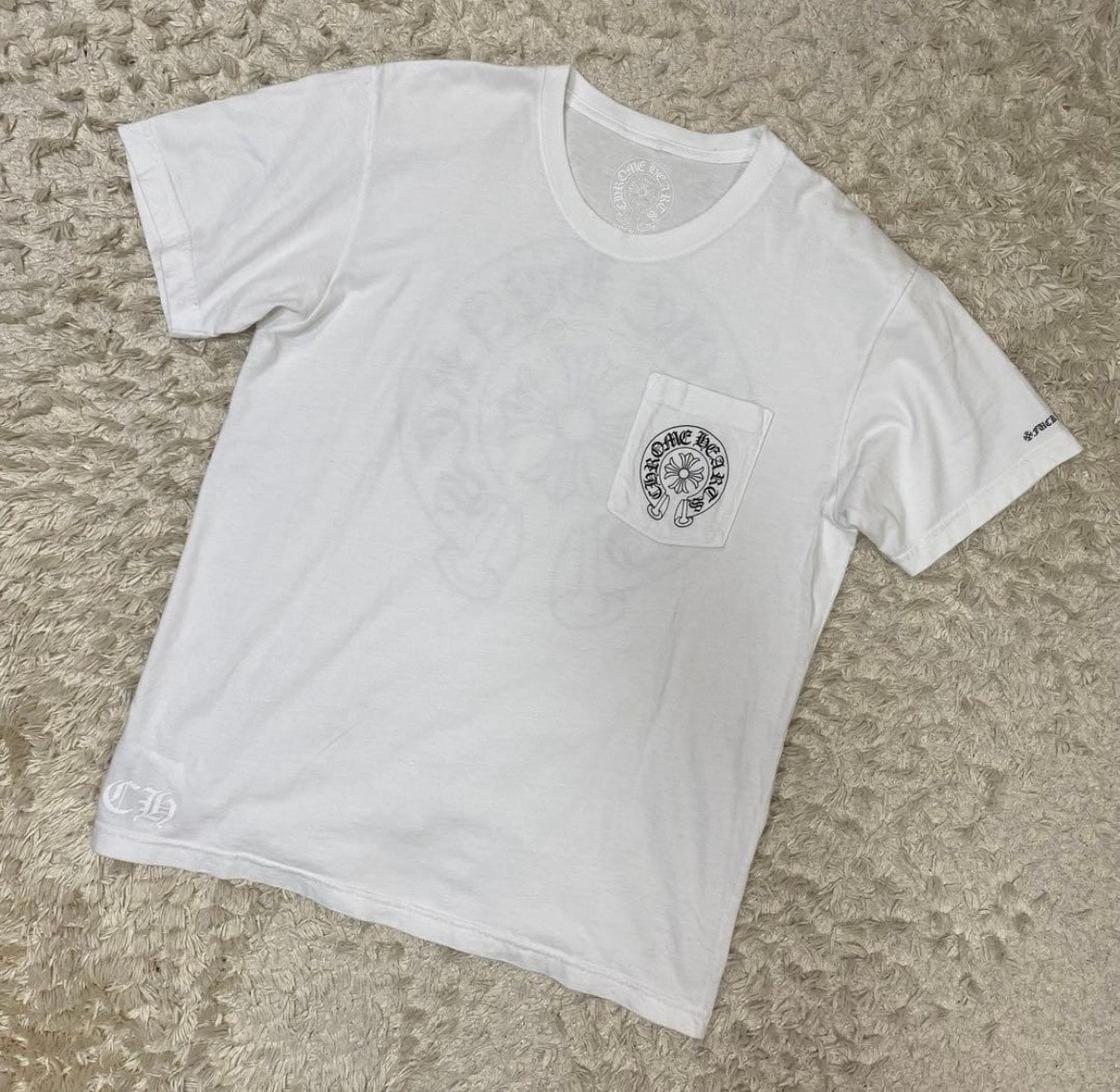 Chrome Hearts Horse Shoe Logo Pocket T-Shirt "White"
