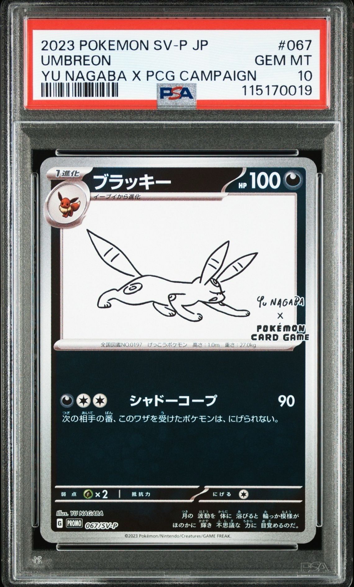 ブラッキー: プロモ (ナガバブラッキー) [SV-P 067](「YU NAGABA×ポケモンカードゲーム」プロモーションカード「SV-P」)