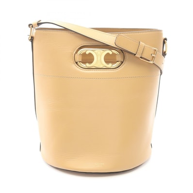 セリーヌ CELINE マイヨン トリオンフ バケットバッグ ショルダーバッグ バッグ レザー レディース ベージュ系 【中古】