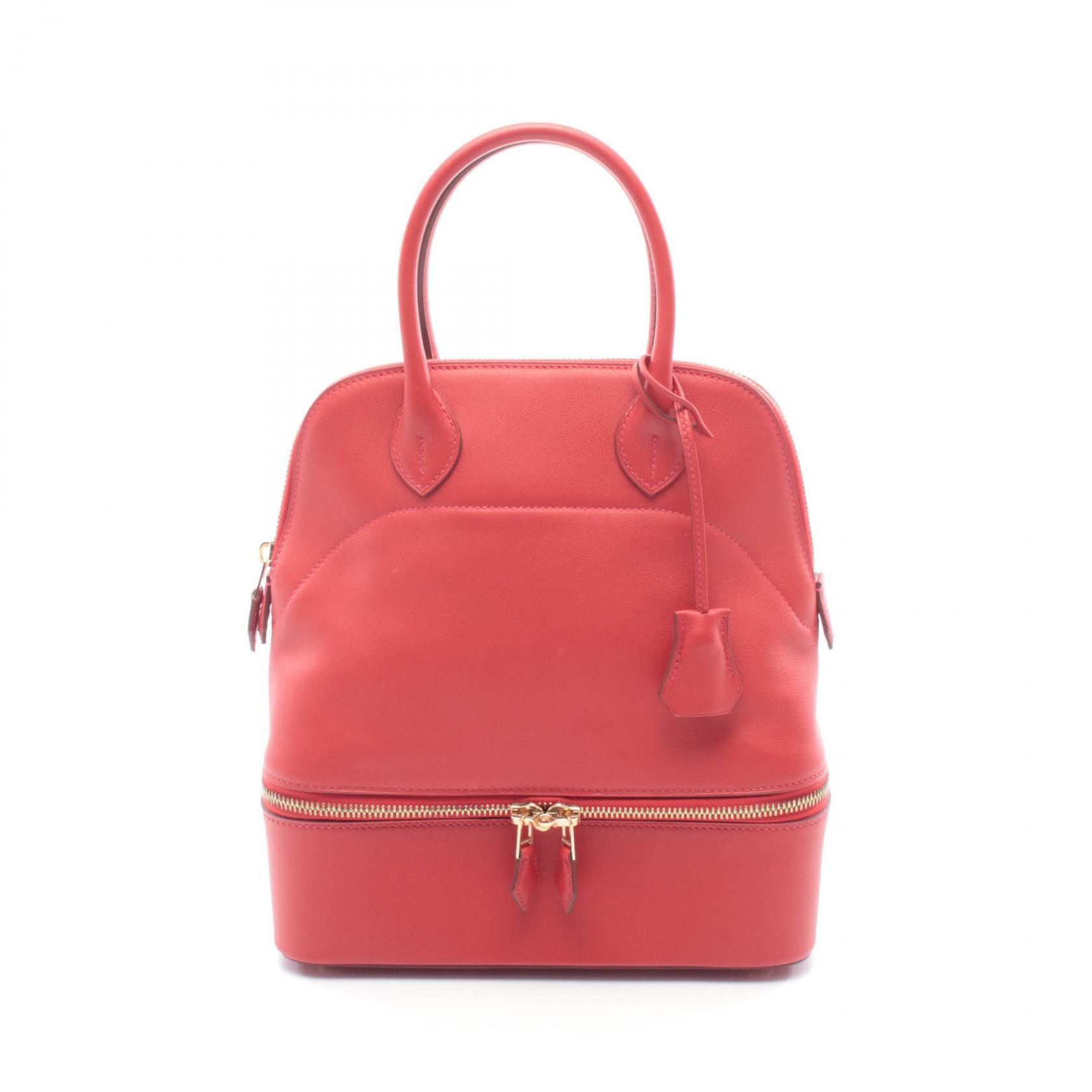 エルメス HERMES ボリードスクレ ヴァーミリオン ハンドバッグ バッグ ヴォースイフト ヴォースイフト T刻印(2015年製造) レディース レッド系 【中古】