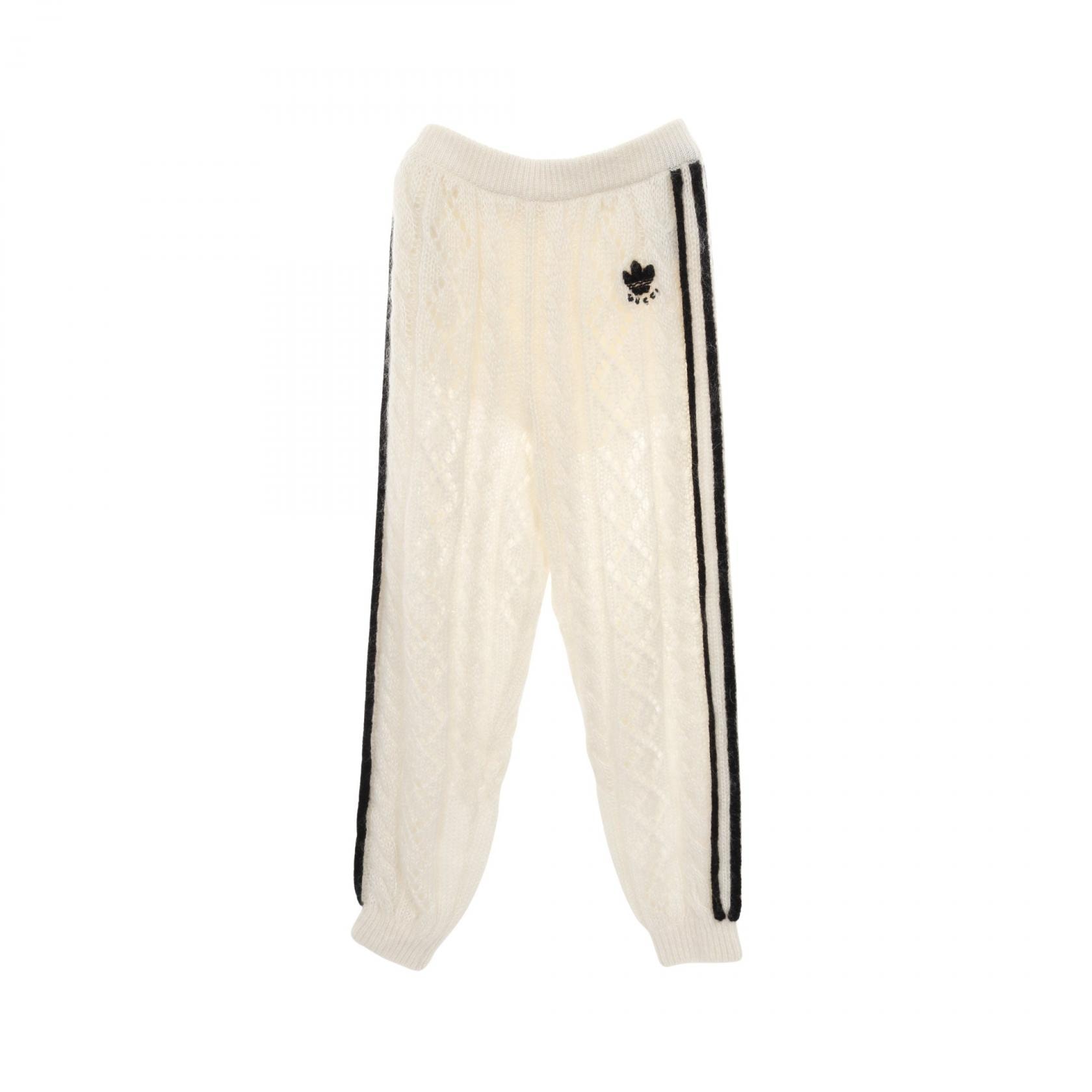 グッチ GUCCI GUCCI × adidas パンツ 衣料品 ボトムス モヘヤ レディース ホワイト系 / ブラック系 【中古】